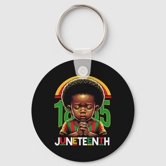 Kinderen Juneteenth Prince 1865 Zwarte Geschiedeni Sleutelhanger (Voorkant)