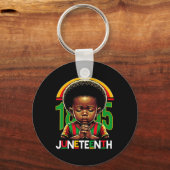 Kinderen Juneteenth Prince 1865 Zwarte Geschiedeni Sleutelhanger (Voorkant)