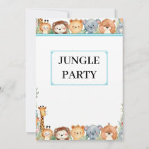 Kinderen Jungle Feest Dankjewelkaart