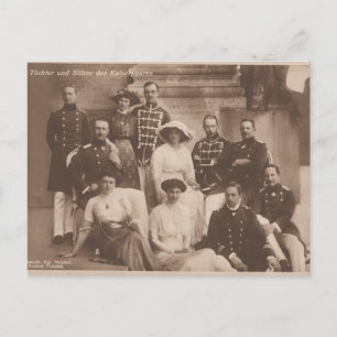 Kinderen KAISER WILHELM II Duitsland #025D Briefkaart