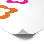 Kinderen kamer Decor - Kleurrijke bloemen Poster (Hoek)