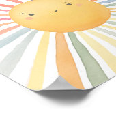 Kinderen kamer Decor Rainbow Sun Print Poster (Hoek)