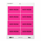 Kinderen kamer inpakken & verplaatsen etiket (Full Sheet)