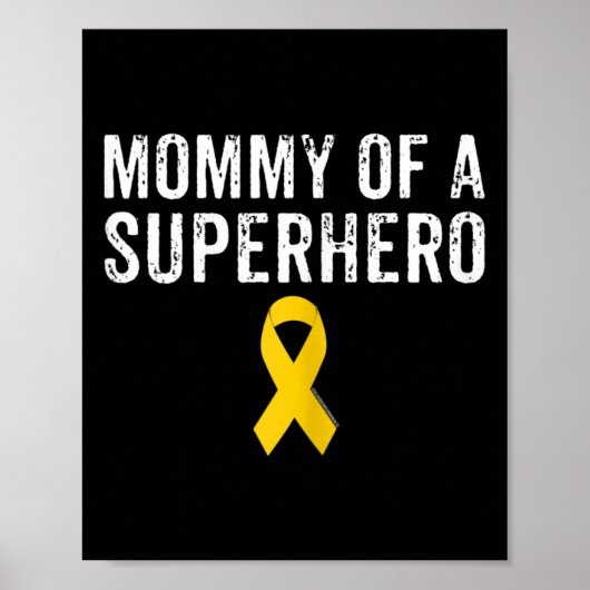 Kinderen Kankerbewustzijn Mama van een Su Poster (Voorkant)