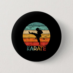 Kinderen Karate Martial Arts Grunge Motief Een Jon Ronde Button 5,7 Cm