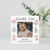 Kinderen Kerst 2 Foto Bedankt (Staand voorkant)