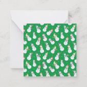 Kinderen Kerst Mooie Sneeuwman in Mutsen Notitiekaartje (Achterkant)