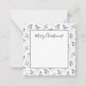 Kinderen Kerst Mooie Sneeuwman in Mutsen Notitiekaartje (Voorkant)