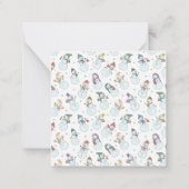 Kinderen Kerst Mooie Sneeuwman in Mutsen Notitiekaartje (Achterkant)