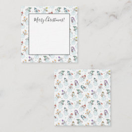 Kinderen Kerst Mooie Sneeuwman in Mutsen Notitiekaartje