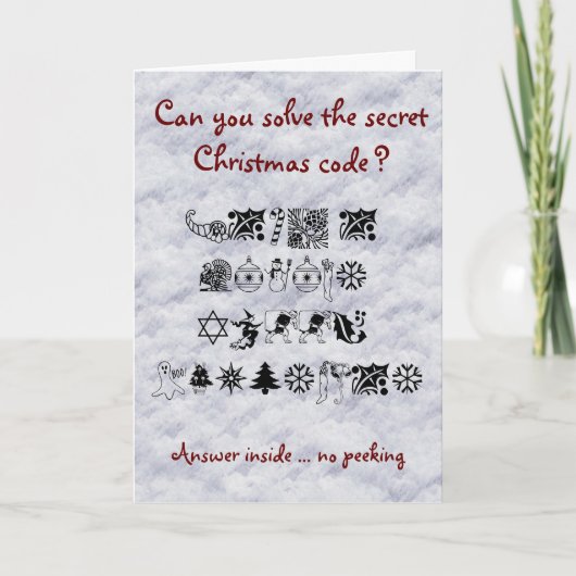 Kinderen Kerst Puzzel Game Kaart (Voorkant)