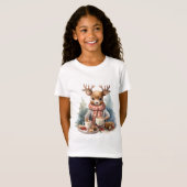 Kinderen Kerst  rustiek T-shirt (Voorkant volledig)