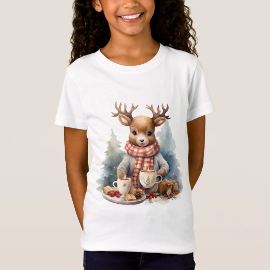 Kinderen Kerst  rustiek T-shirt (Voorkant)