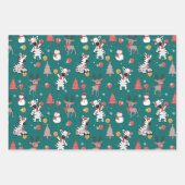 Kinderen Kerst Zebras Inpakpapier Vel (Voorkant)