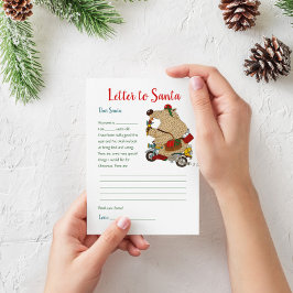 Kinderen Kerstbrief Aan Sinterklaas Beer Sjabloon Kaart