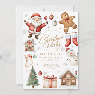 Kinderen Kerstman Schattige Kerstfeest Partij Kaart