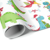 Kinderen Kerstmis Dinosauriërs Inpakpapier (Rol Hoek)