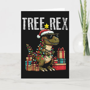Kinderen Kerstmis Dinosaurus Boom Rex Xmas Trex Pe Kaart