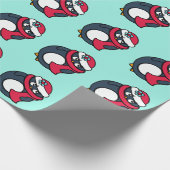 Kinderen Kerstvakantie Pinguïns Inpakpapier (Hoek)