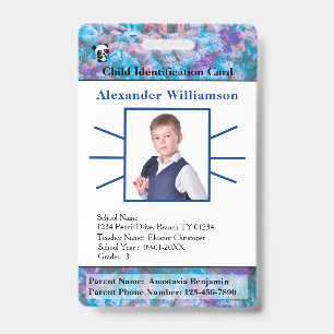 Kinderen Kids Foto ID Identificatiekaart Aangepast Badge