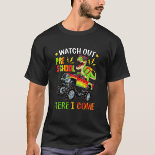 Kinderen kijken naar de kleuterschool hier ik kom  t-shirt
