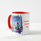 Kinderen kijken naar Santa's Sleigh gepersonalisee Mok (Voorkant links)