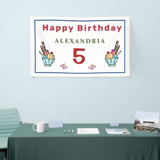 Kinderen Kinder Happy Birthday Party Fun Personal Spandoek (Beurs)