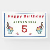 Kinderen Kinder Happy Birthday Party Fun Personal Spandoek (Horizontaal)