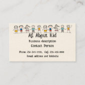 Kinderen Kinder Kinderopvang Visitekaartje (Voorkant)