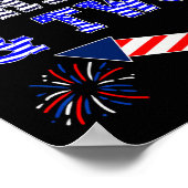 Kinderen Kinderen 2e verjaardag 4 juli Amerikaans Poster (Hoek)