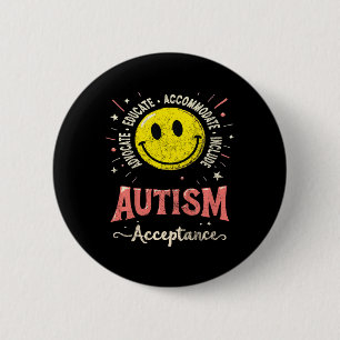 Kinderen Kinderen Autisme Bewustzijn Acceptatie Gl Ronde Button 5,7 Cm