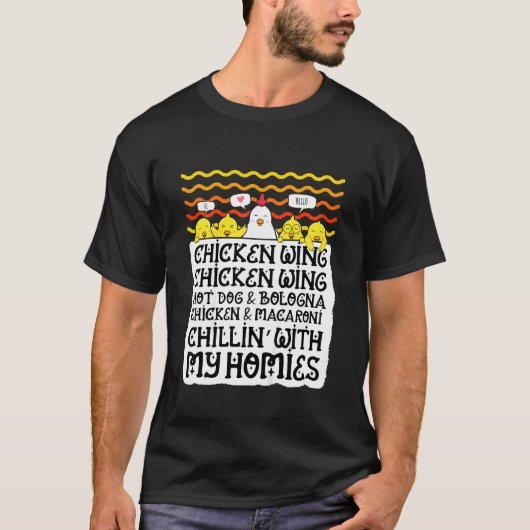 Kinderen Kinderen Kippenvleugel Kippenvleugel Hotd T-shirt (Voorkant)