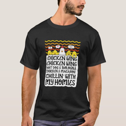 Kinderen Kinderen Kippenvleugel Kippenvleugel Hotd T-shirt (Voorkant)