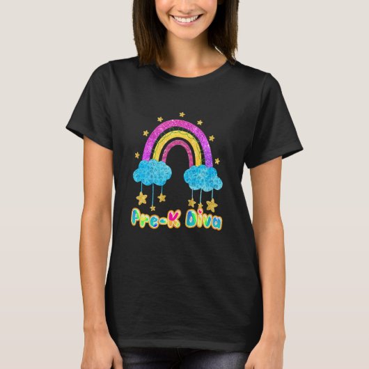 Kinderen Kinderen Pre K Diva Terug naar school Ee T-shirt (Voorkant)