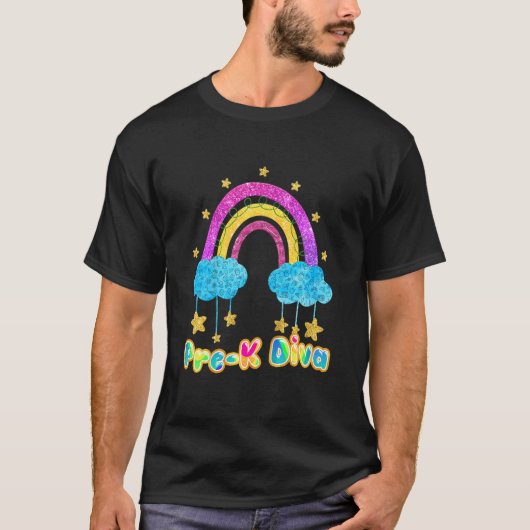 Kinderen Kinderen Pre K Diva Terug naar school Ee T-shirt (Voorkant)