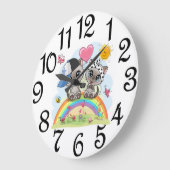 Kinderen Kitten Genummerde Acryl Wandklok (Hoek)