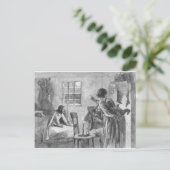 Kinderen klaarwakker op kerstavond feestdagenkaart (Staand voorkant)