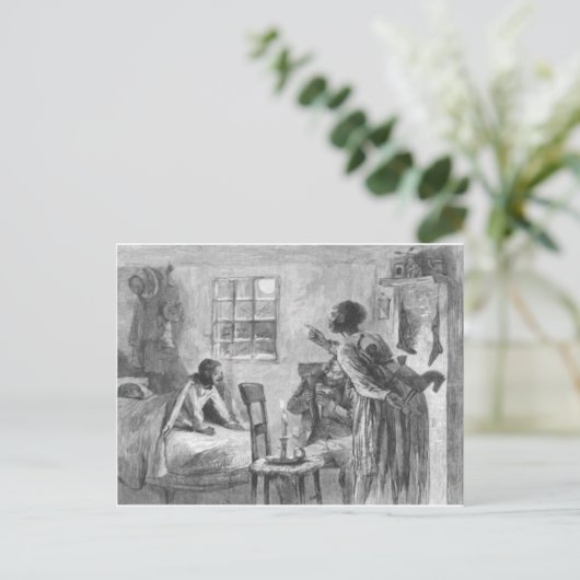 Kinderen klaarwakker op kerstavond feestdagenkaart (Staand voorkant)