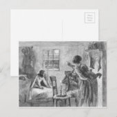 Kinderen klaarwakker op kerstavond feestdagenkaart (Voorkant / Achterkant)