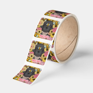 Kinderen Klas Valentijnsdag Bij Hond Puppy Vierkante Sticker