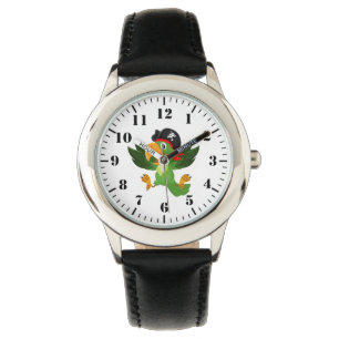 Kinderen Klassieke Horloge-Piraat Papegaai Horloge