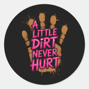 Kinderen Kleine Vuil Niets Pijn Modder Ren Moddera Ronde Sticker