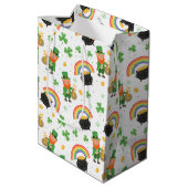 Kinderen Kleur Stijl Leuk St. Patrick's Dag Medium Cadeauzakje (Achterkant Gekanteld)