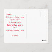 Kinderen Kleur uw eigen Valentijn (kikker) Briefkaart (Achterkant)