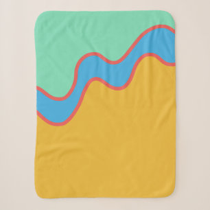 Kinderen Kleurblok Goud Blauw Groen Sherpa Deken