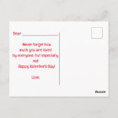 Kinderen kleuren uw eigen Valentijn (olifant) Briefkaart (Achterkant)