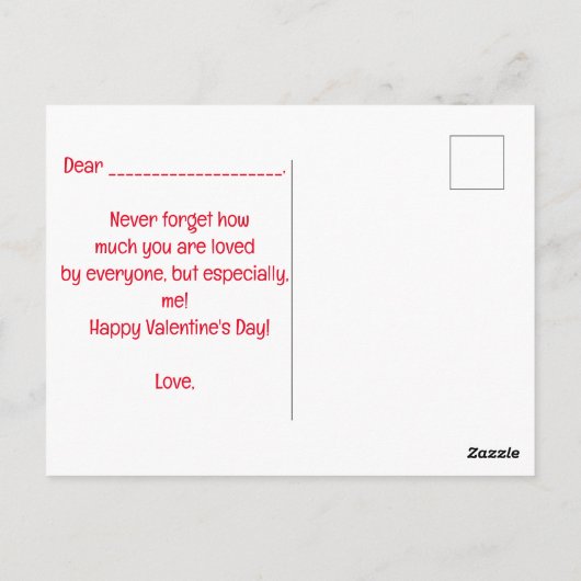 Kinderen kleuren uw eigen Valentijn (olifant) Briefkaart (Achterkant)