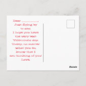 Kinderen kleuren uw eigen Valentijn (twee katten) Briefkaart (Achterkant)