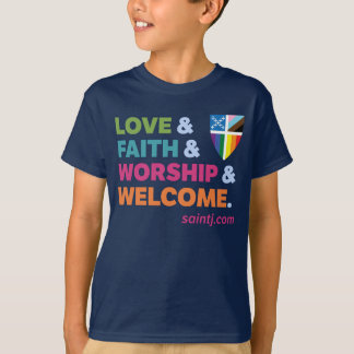Kinderen kleuren welkom met trots schild t-shirt