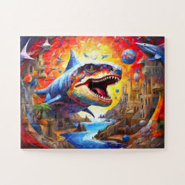 Kinderen Kleurrijke Dinosaurus Legpuzzel